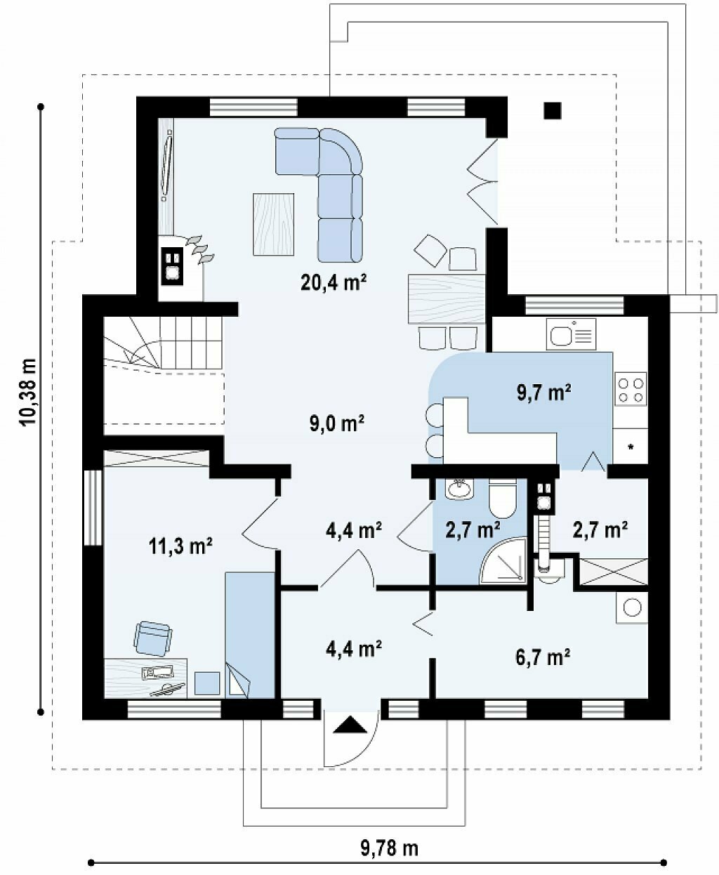 Дом ГБ-143 - план первого этажа